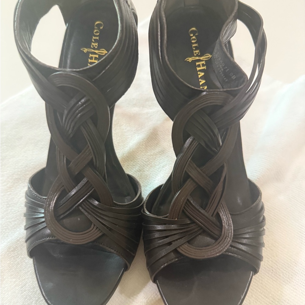 Cole Haan Women's Elegant Brown Strappy Heels